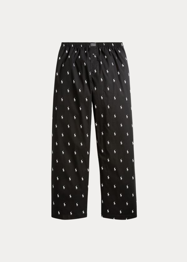 Pantalones De Pijama Polo Ralph Lauren Hombre Negros / Blancos - Allover Pony - OGIUY9280